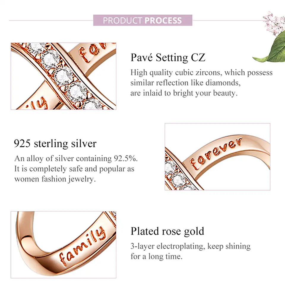 Charm Dije Plata 925 Infinito Rose Gold 4