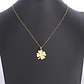 Colgante Collar Trebol 4 Hojas Acero Dorado - Miniatura 2