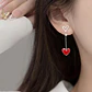 Aros Corazones Asimetricos Rojo - Miniatura 3