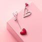 Aros Corazones Asimetricos Rojo - Miniatura 4