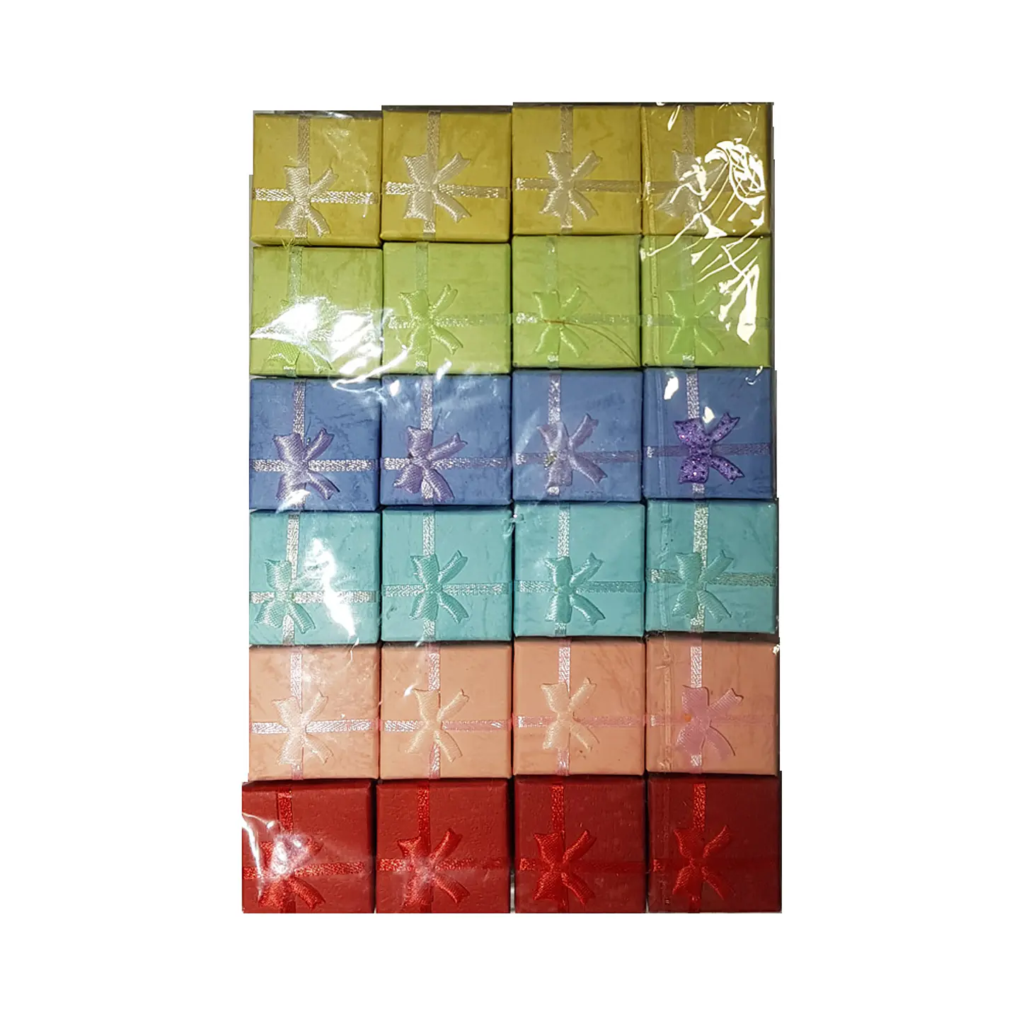 Pack 24 Cajas Carton Joyas Anillos Aros 4x4cm Regalo 2