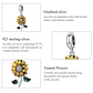 Charm Dije Plata 925 Flor Girasol Sunflower - Miniatura 6