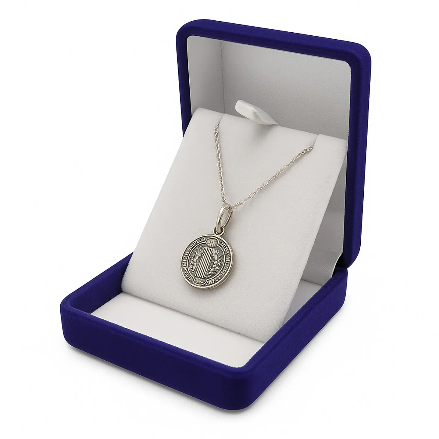 Collar Medalla Plata 925 San Benito Protector  5
