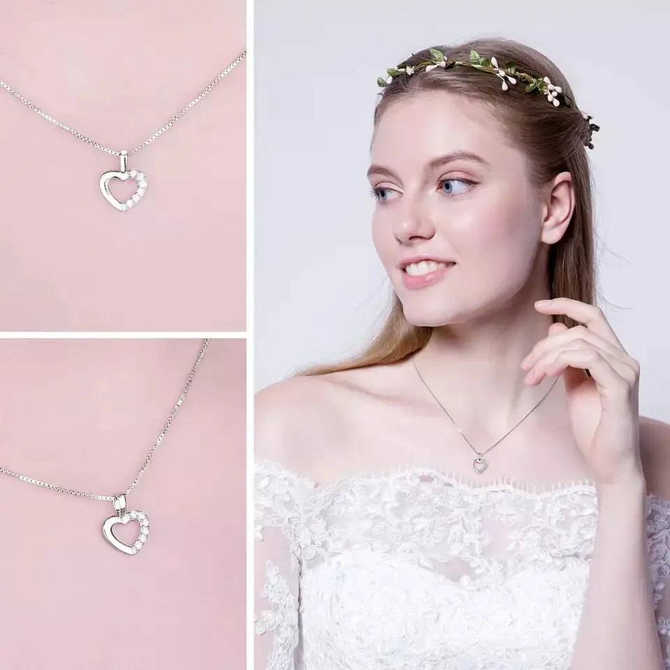 Collar Plata 925 Mini Corazon  3