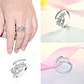 Anillo Tres Flores con Circones Plateado  - Miniatura 3