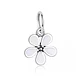 Charm Dije Plata 925 Flor Blanca - Miniatura 1