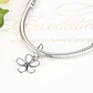 Charm Dije Plata 925 Flor Blanca - Miniatura 3