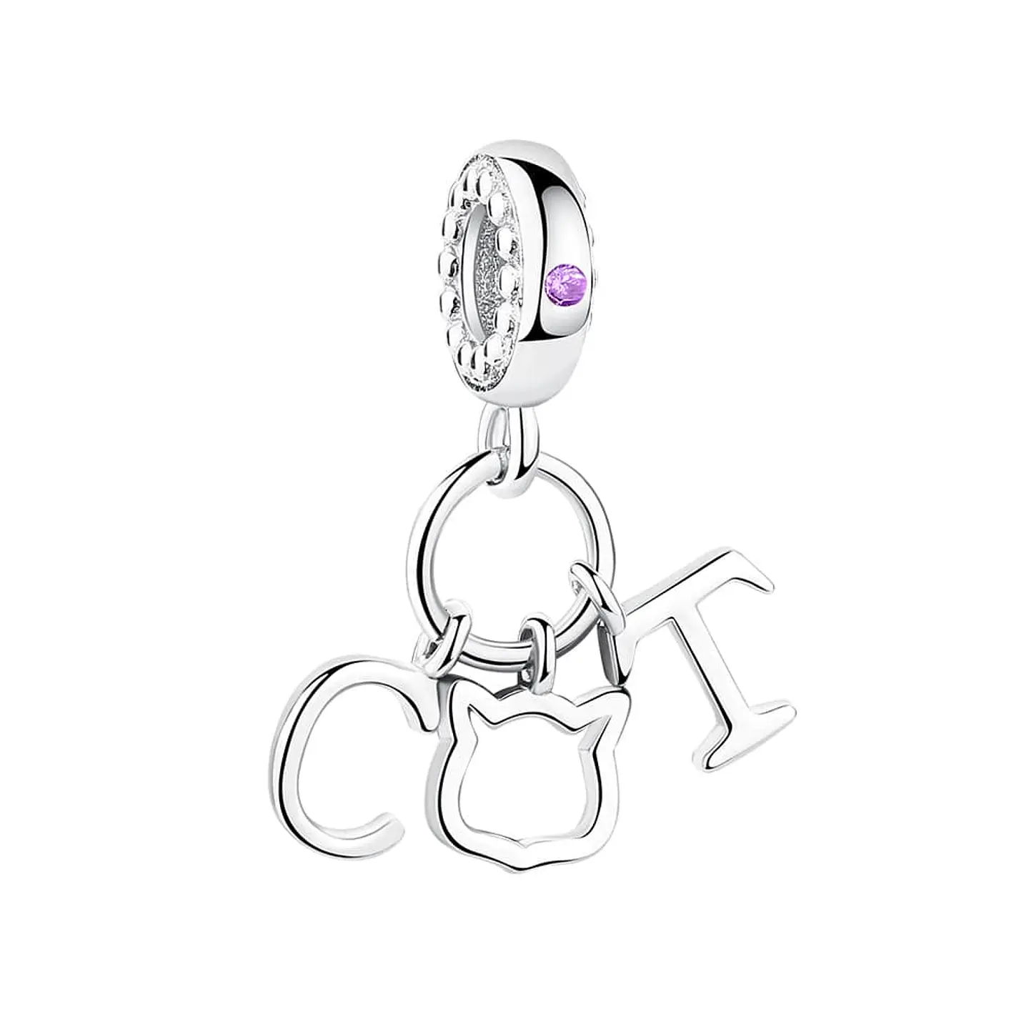 Charm Dije Plata 925 Cat Gato  1