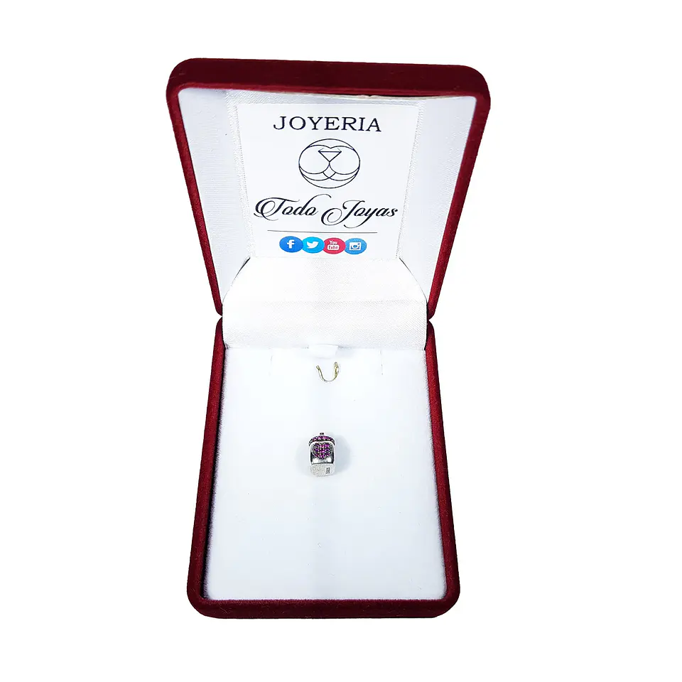 Charm Dije Plata 925 Mamadera Rosa 2