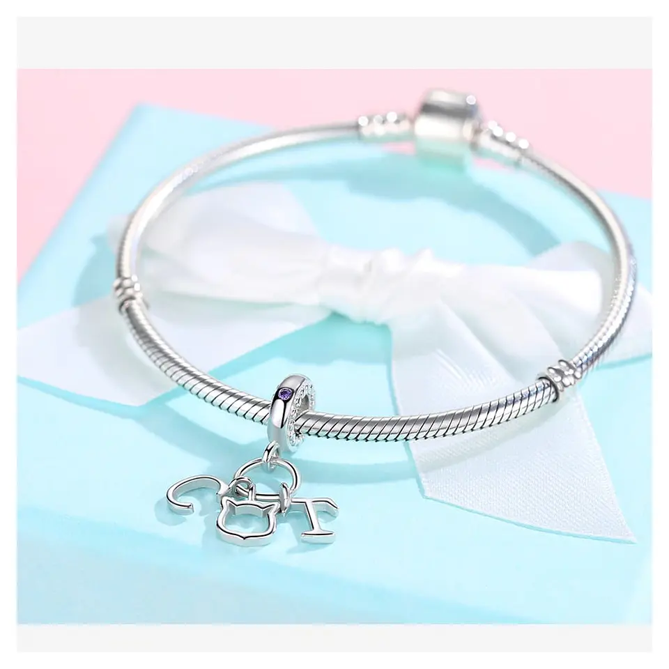 Charm Dije Plata 925 Cat Gato  4