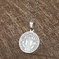 Collar Medalla San Benito Protector Acero Plateado - Miniatura 3