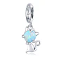 Charm Dije Plata 925 Gato Opalo - Miniatura 1
