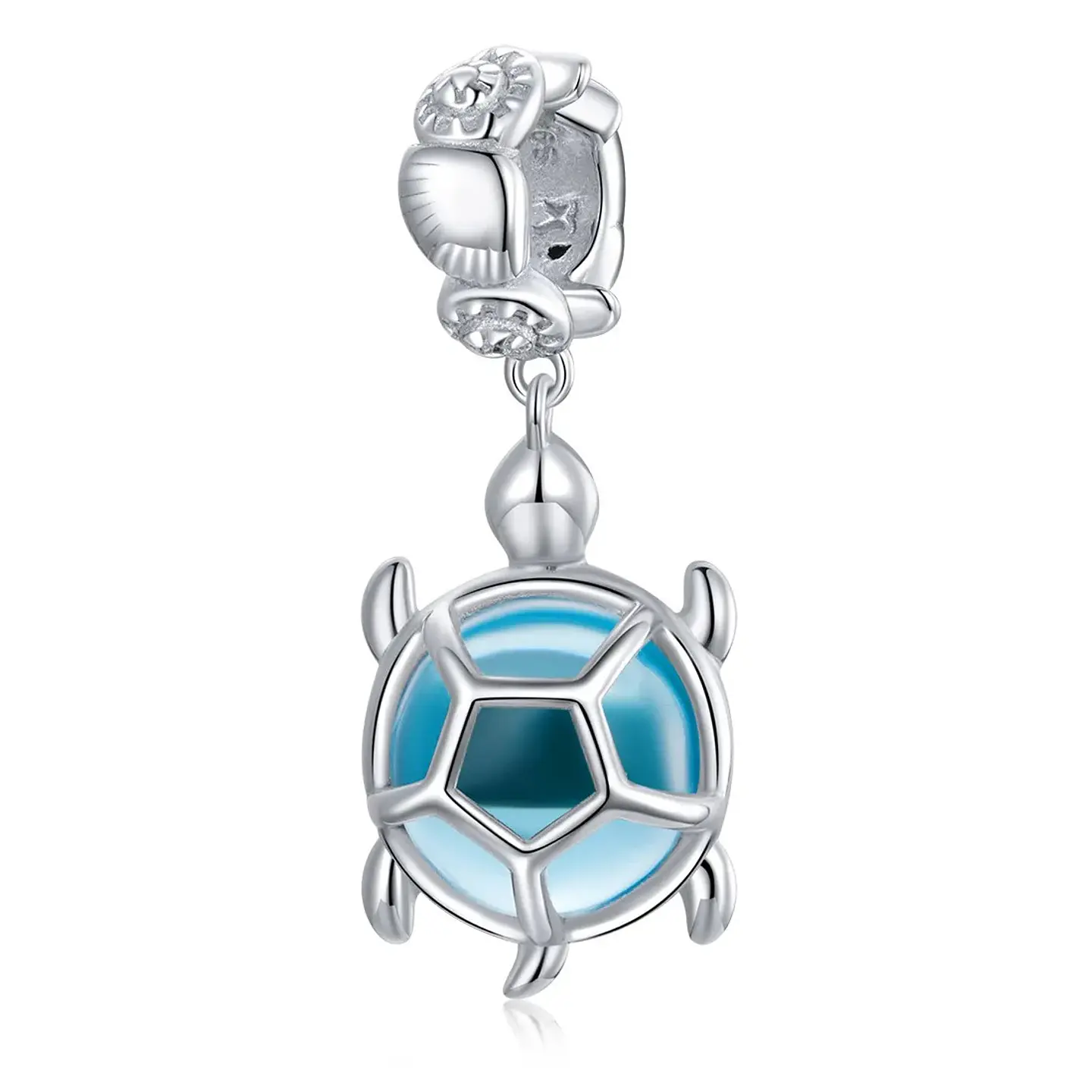 Charm Dije Plata 925 Tortuga Celeste 1