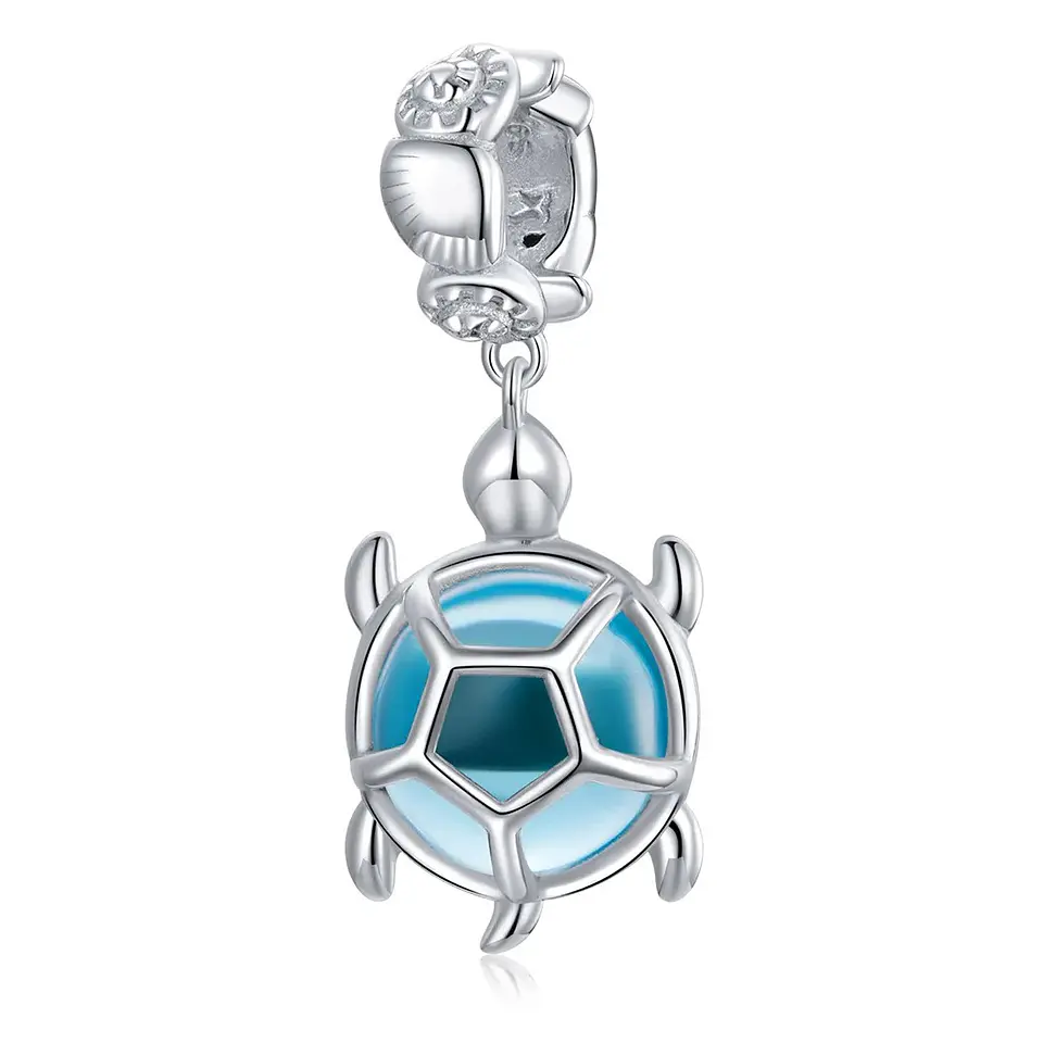 Charm Dije Plata 925 Tortuga Celeste 1
