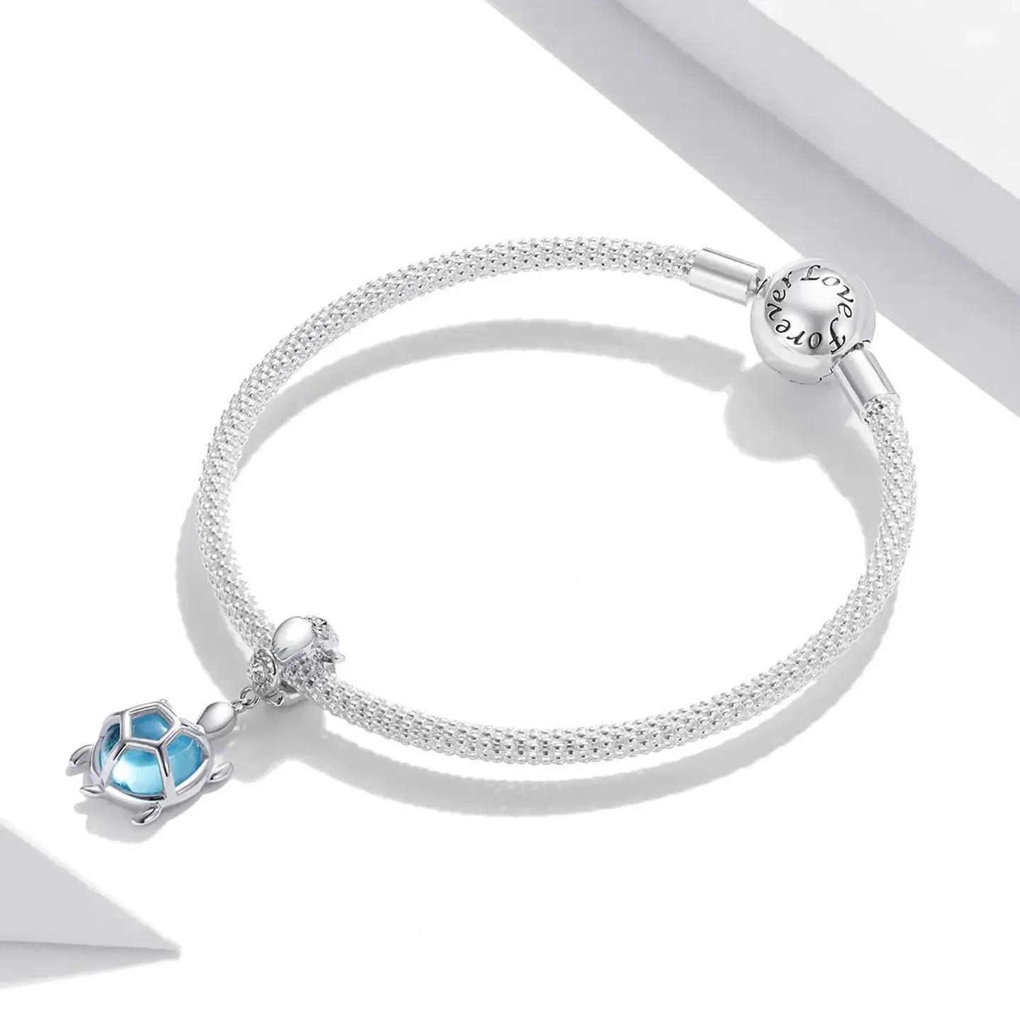 Charm Dije Plata 925 Tortuga Celeste 2