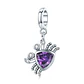 Charm Dije Plata 925 Cangrejo Morado - Miniatura 1