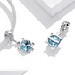 Charm Dije Plata 925 Tortuga Celeste - Miniatura 3