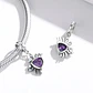 Charm Dije Plata 925 Cangrejo Morado - Miniatura 2