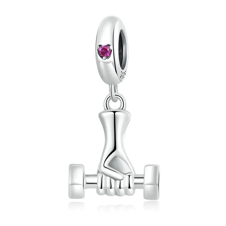 Charm Dije Plata 925 Mancuerna Deportiva Pesa 1