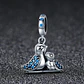 Charm Dije Plata 925 Ave Pajaro Mama Hijo - Miniatura 5