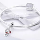 Charm Dije Plata 925 Corazon Entrelazados - Miniatura 3