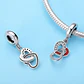 Charm Dije Plata 925 Corazon Entrelazados - Miniatura 5