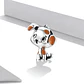 Charm Dije Plata 925 Perro Manchas Cafe - Miniatura 5