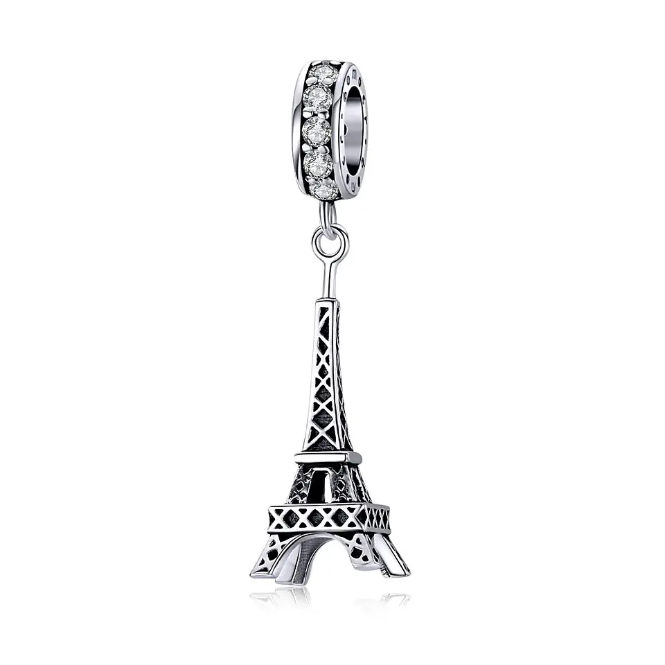 Charm Dije Plata 925 Torre Eiffel Circones  1