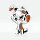Charm Dije Plata 925 Perro Manchas Cafe - Miniatura 7