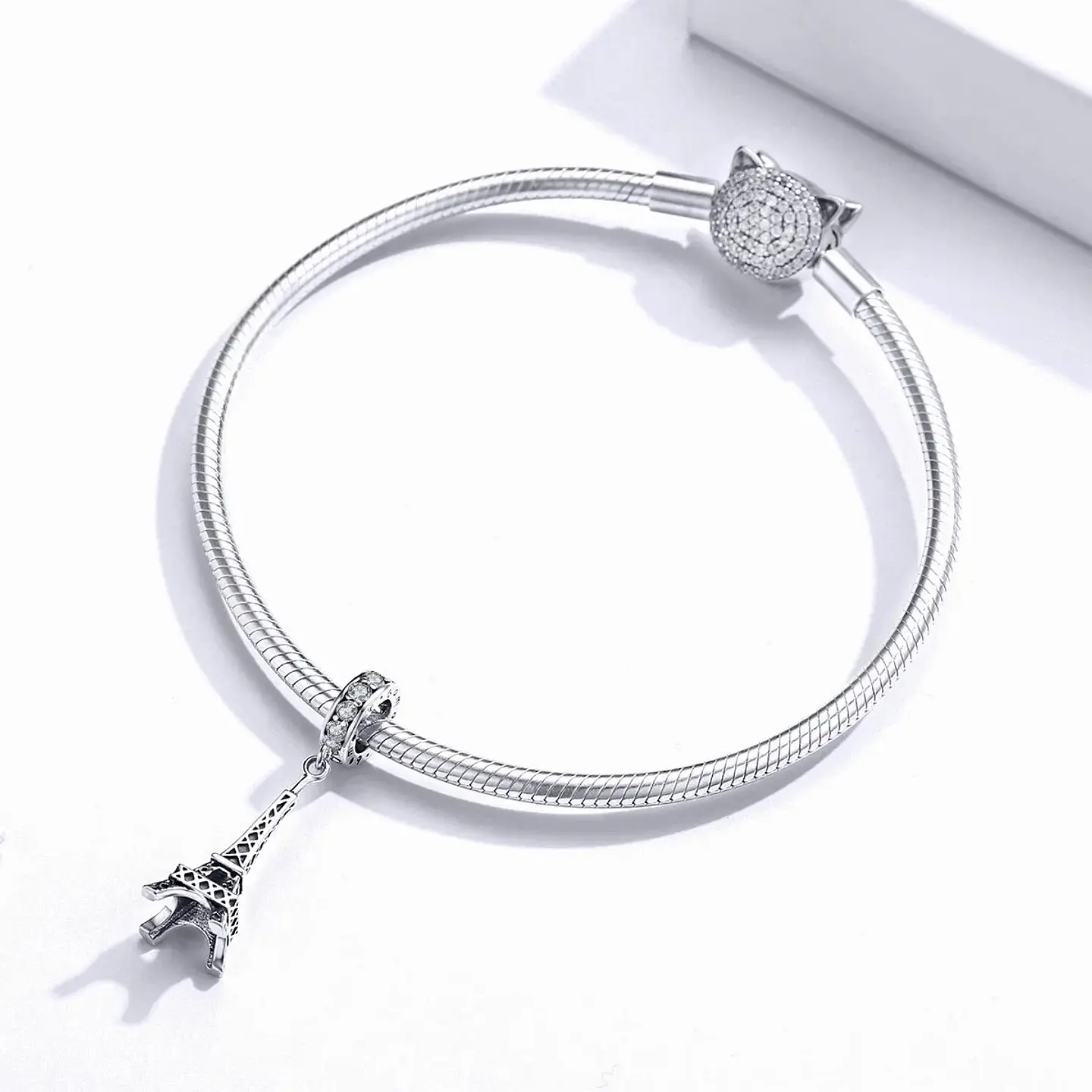 Charm Dije Plata 925 Torre Eiffel Circones  2