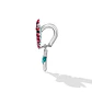 Charm Dije Plata 925 Flor Margarita Roja - Miniatura 6