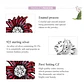 Charm Dije Plata 925 Flor Margarita Roja - Miniatura 7