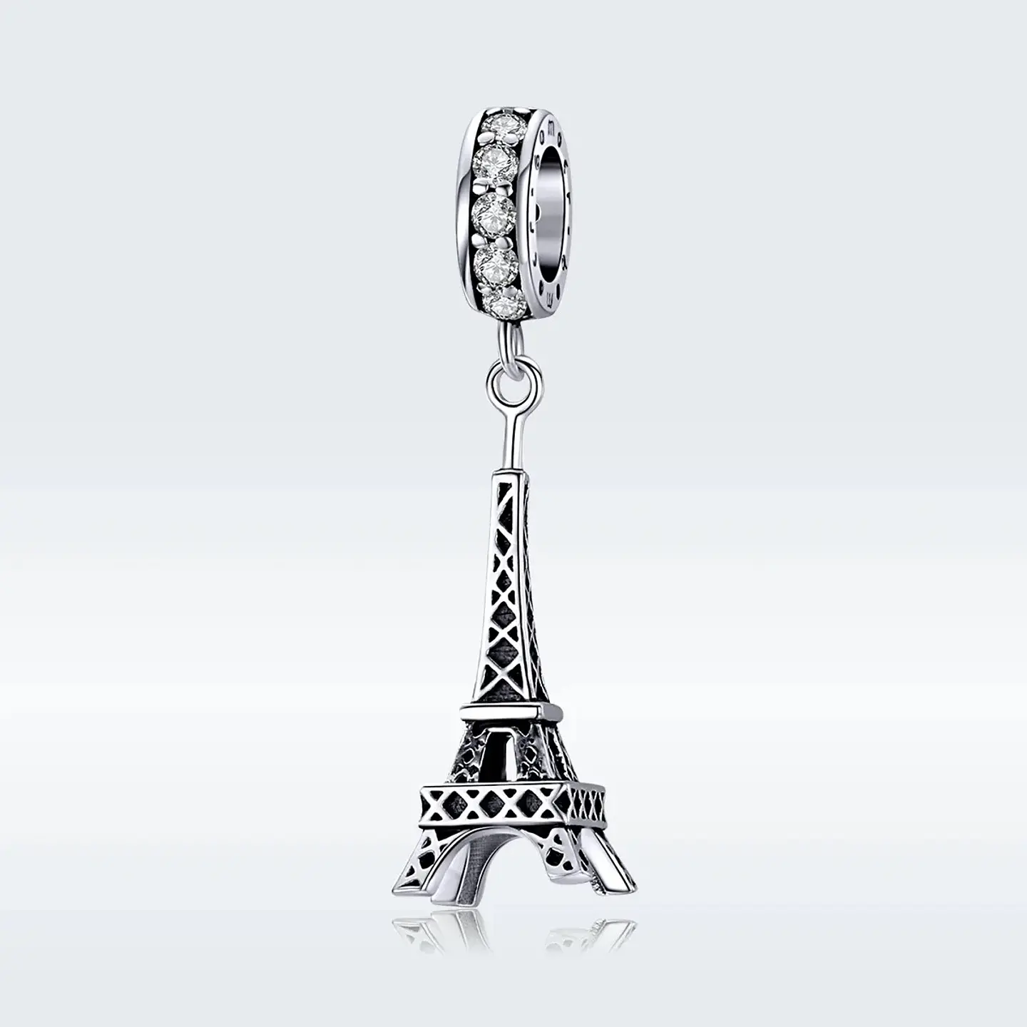 Charm Dije Plata 925 Torre Eiffel Circones  5