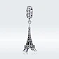Charm Dije Plata 925 Torre Eiffel Circones  - Miniatura 5