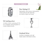 Charm Dije Plata 925 Torre Eiffel Circones  - Miniatura 6