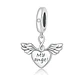 Charm Dije Plata 925 Corazon Alas My Angel - Miniatura 1