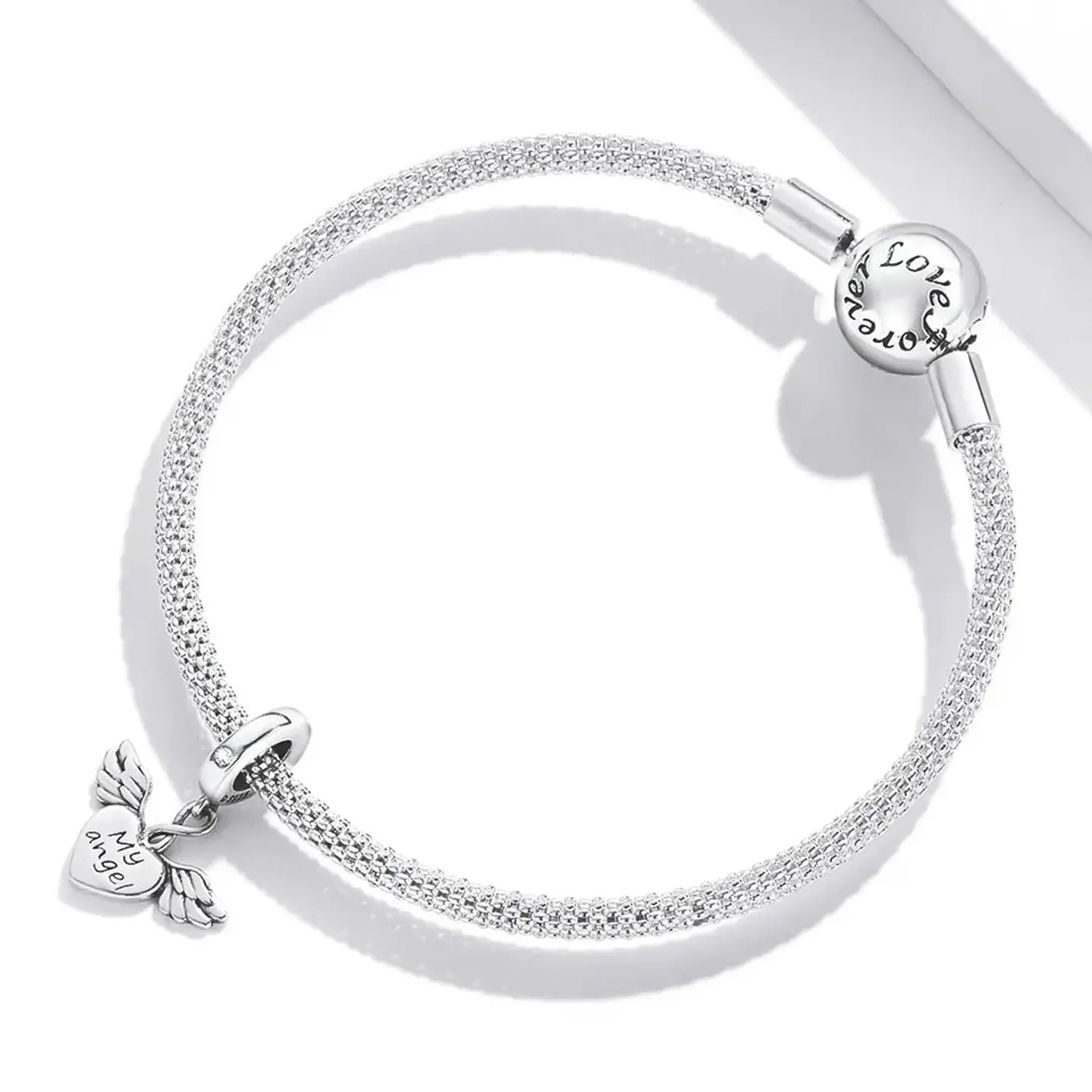 Charm Dije Plata 925 Corazon Alas My Angel 3