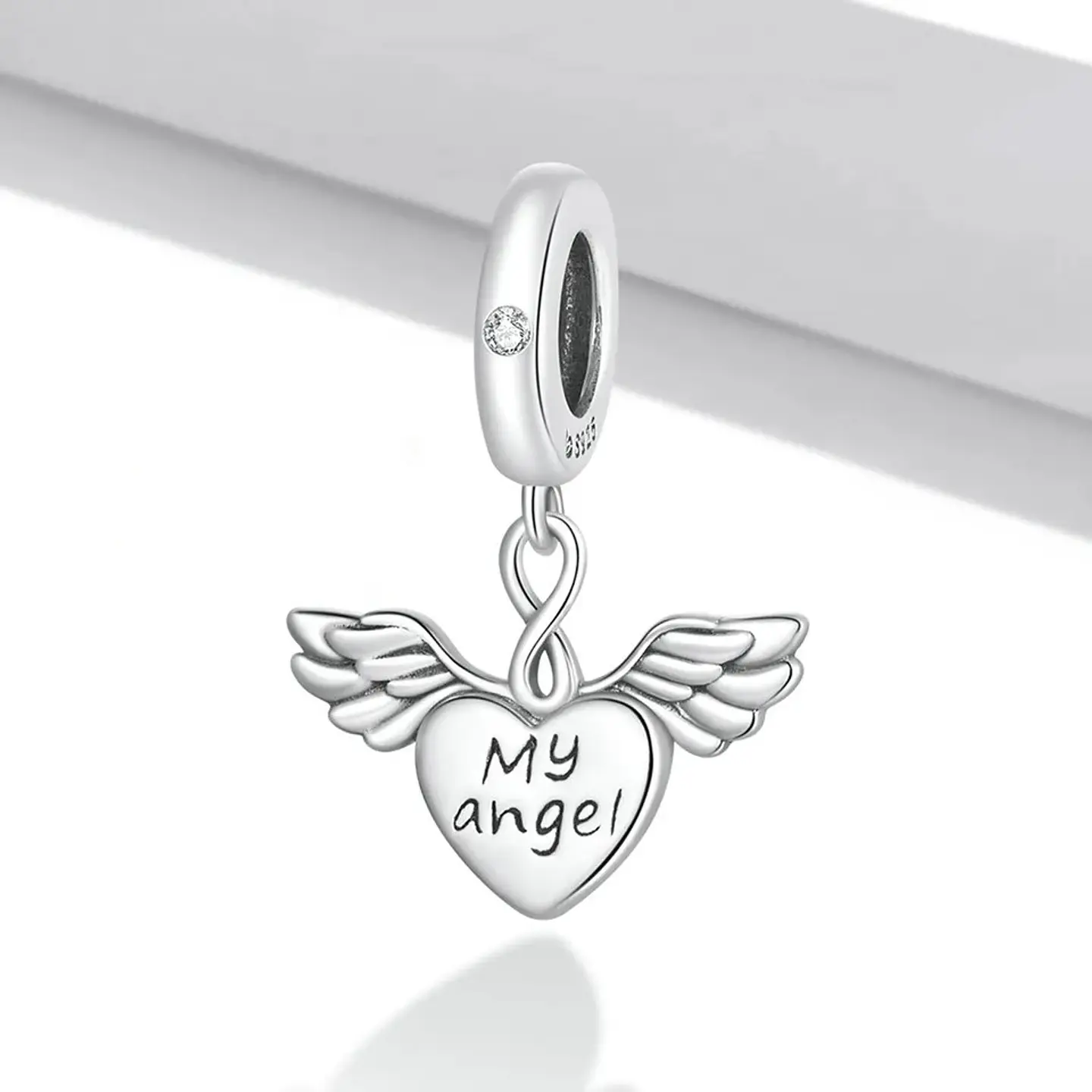 Charm Dije Plata 925 Corazon Alas My Angel 5