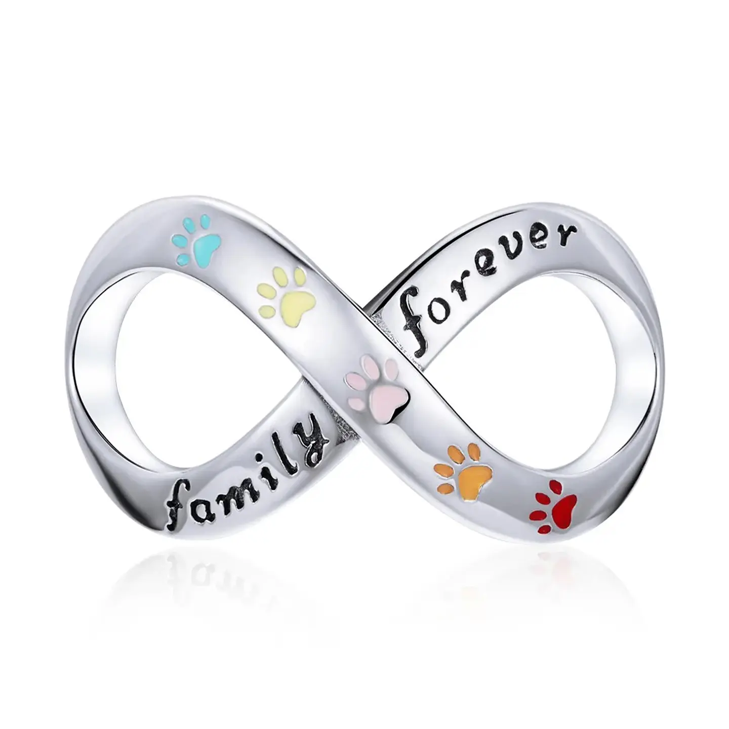 Charm Dije Plata 925 Infinito Mascota Family 1
