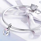 Charm Dije Plata 925 Gato Corazon Rosa - Miniatura 2