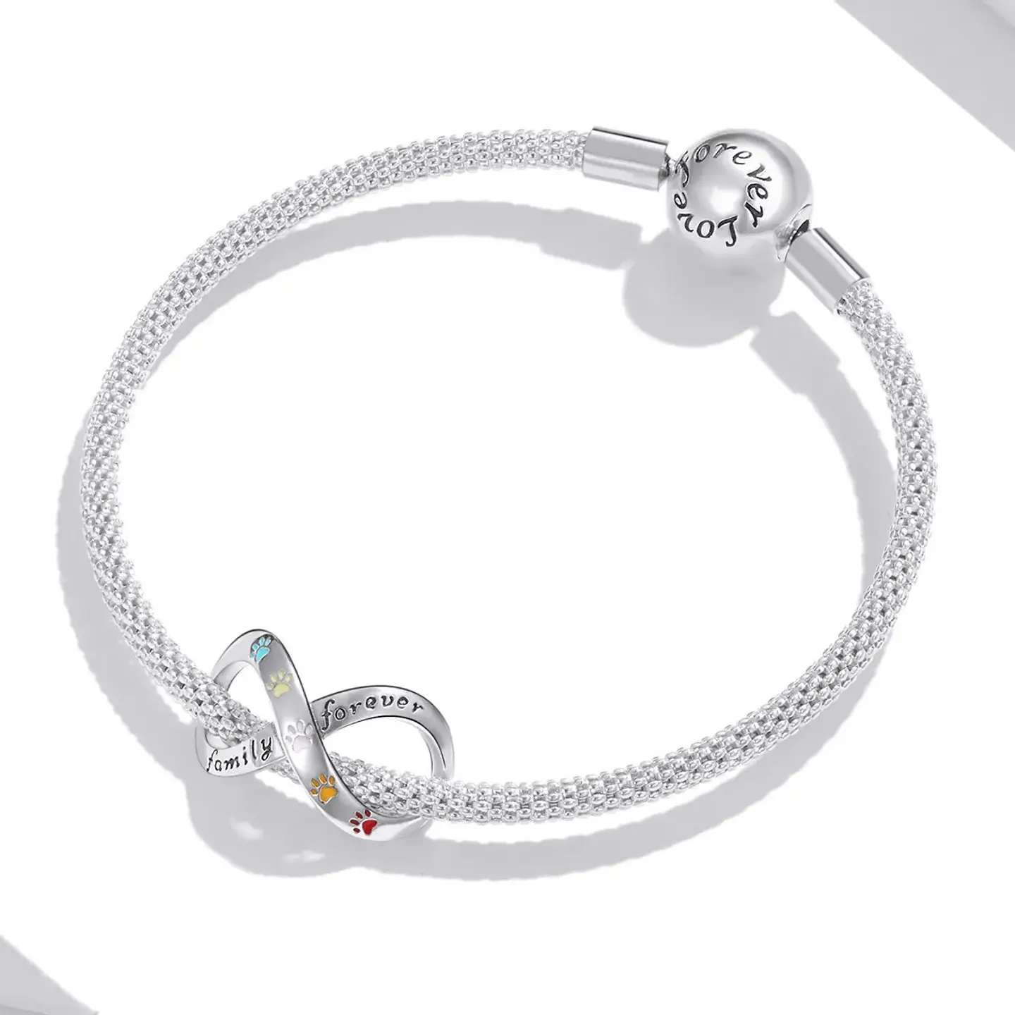 Charm Dije Plata 925 Infinito Mascota Family 4