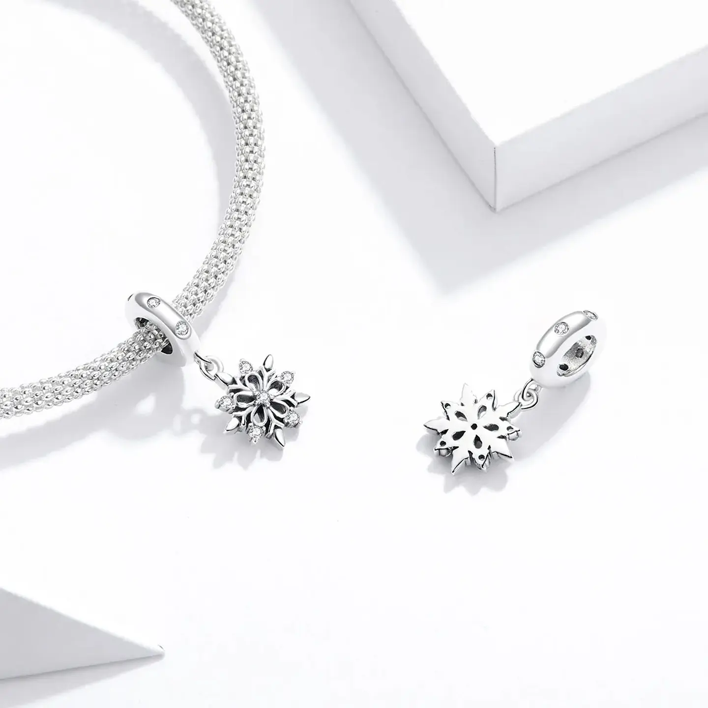 Charm Dije Plata 925 Copo de Nieve Silver 3