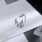 Anillo Forma de Luna y Gato Plateado - Miniatura 3