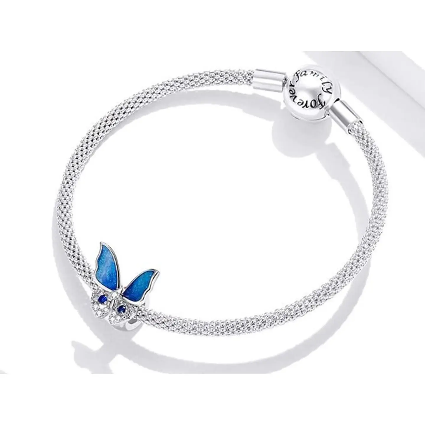 Charm Dije Plata 925 Mariposa Azul 3