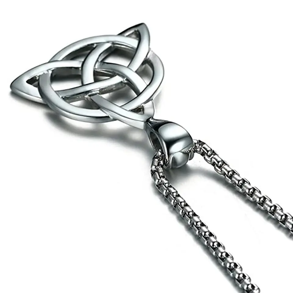 Collar Colgante Simbolo Triqueta Celta Acero 3