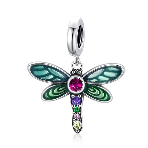 Charm Dije Plata 925 Libelula Multicolor