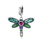 Charm Dije Plata 925 Libelula Multicolor - Miniatura 1