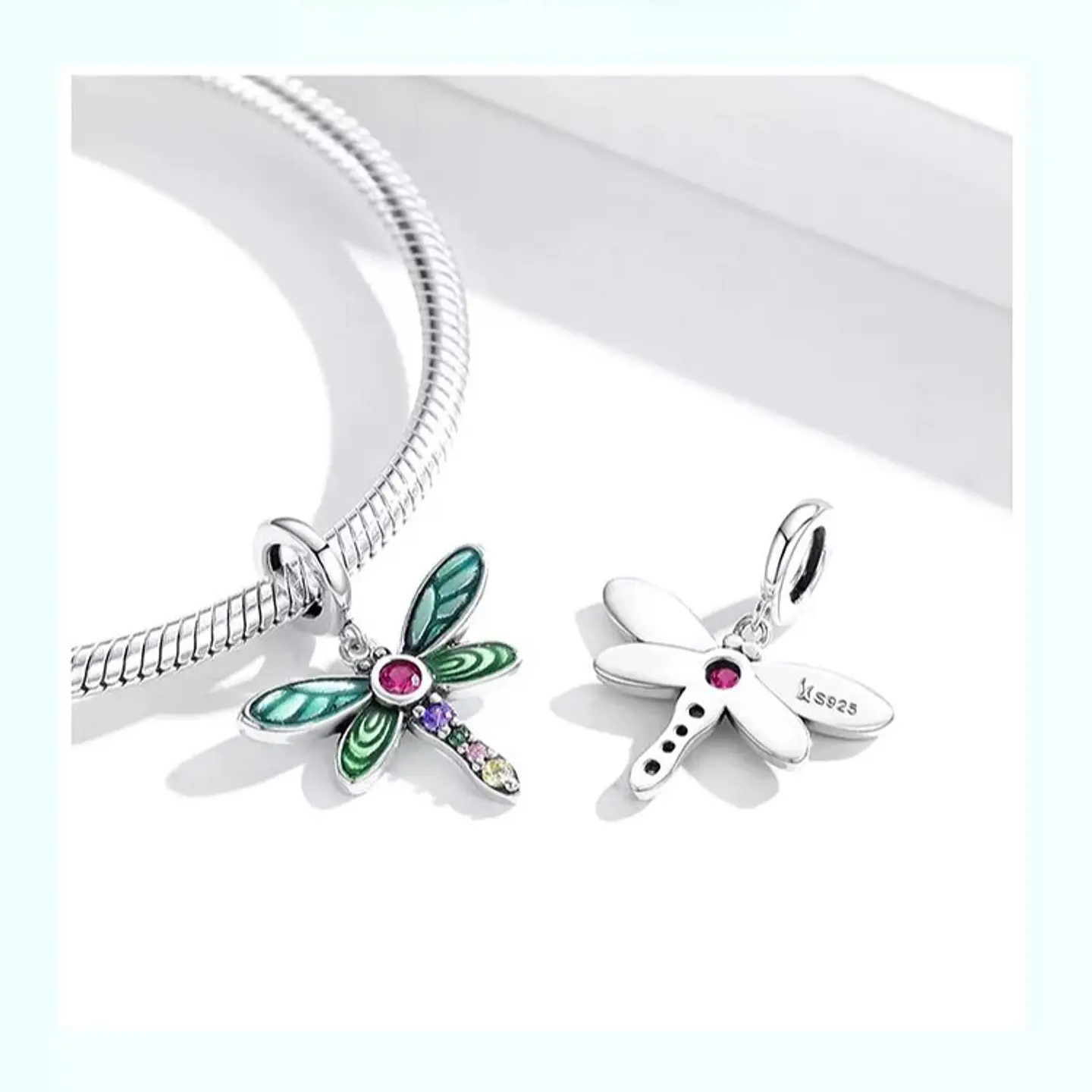 Charm Dije Plata 925 Libelula Multicolor 2