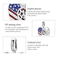 Charm Dije Plata 925 Bandera Usa Happy 4th July - Miniatura 2