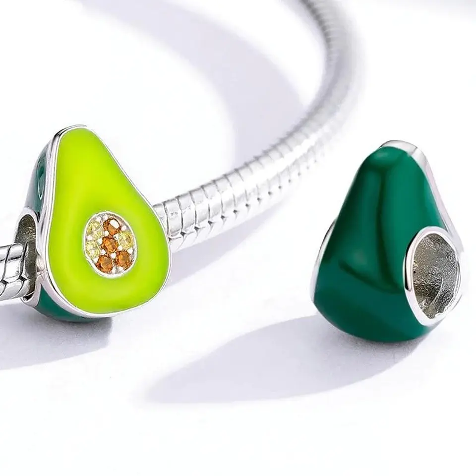 Charm Dije Plata 925 Palta Aguacate 2